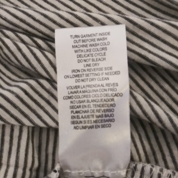 Democracy women's size L white, black and red striped cherry top - Picture 13 of 13